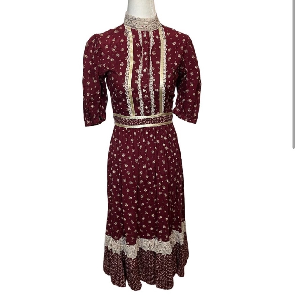 Unbranded Vintage Women's 1970s 70s Prairie Cottagecore Floral Dress VTG 9/ XS S